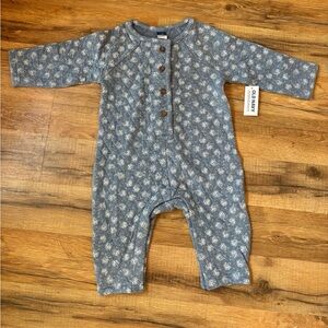 Quilted Floral Baby Long Sleeve Button Up